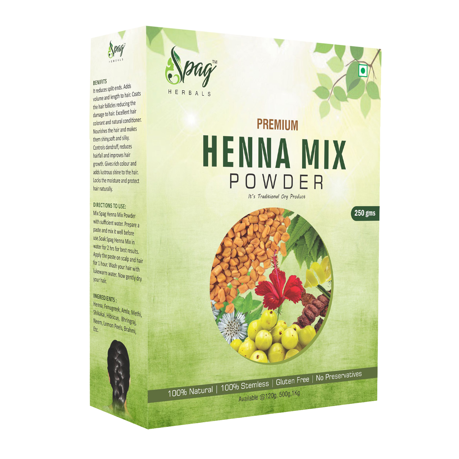 Henna Mixed Herbal Powder Spag Herbals