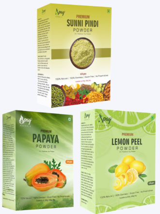 Spag Herbals Organic Sunni Pindi Bath, Papaya & Lemon Peel Powder