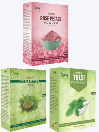 Spag Herbals Organic Rose, Neem & Tulasi Powder